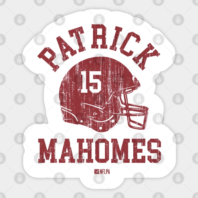 Patrick Mahomes Kansas City Helmet Font Sticker by TodosRigatSot